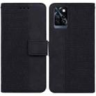 For Infinix Note 10 Pro X695 Geometric Embossed Leather Phone Case(Black) - 1