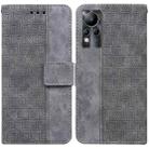For Infinix Note 11 Geometric Embossed Leather Phone Case(Grey) - 1