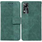 For Infinix Note 11 Geometric Embossed Leather Phone Case(Green) - 1