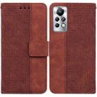 For Infinix Note 11 Pro / Note 11s Geometric Embossed Leather Phone Case(Brown) - 1