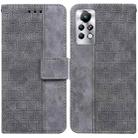 For Infinix Note 11 Pro / Note 11s Geometric Embossed Leather Phone Case(Grey) - 1