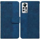 For Infinix Note 11 Pro / Note 11s Geometric Embossed Leather Phone Case(Blue) - 1