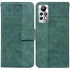 For Infinix Note 11 Pro / Note 11s Geometric Embossed Leather Phone Case(Green) - 1