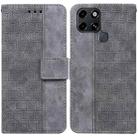 For Infinix Smart 6 Geometric Embossed Leather Phone Case(Grey) - 1