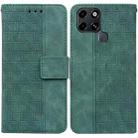 For Infinix Smart 6 Geometric Embossed Leather Phone Case(Green) - 1