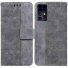 For Infinix Zero X / X Pro Geometric Embossed Leather Phone Case(Grey) - 1