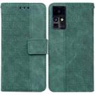 For Infinix Zero X / X Pro Geometric Embossed Leather Phone Case(Green) - 1