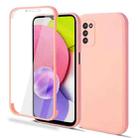 For Samsung Galaxy A03s 166.5mm Imitation Liquid Silicone 360 Full Body Phone Case(Pink) - 1