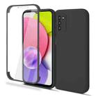 For Samsung Galaxy A03s 166.5mm Imitation Liquid Silicone 360 Full Body Phone Case(Black) - 1