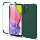 For Samsung Galaxy A03s 164.2mm Imitation Liquid Silicone 360 Full Body Phone Case(Deep Green) - 1