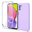 For Samsung Galaxy A03s 164.2mm Imitation Liquid Silicone 360 Full Body Phone Case(Purple) - 1