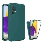 For Samsung Galaxy A72 5G / 4G Imitation Liquid Silicone 360 Full Body Phone Case(Deep Green) - 1