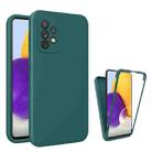 For Samsung Galaxy A52 5G / 4G / A52S Imitation Liquid Silicone 360 Full Body Phone Case(Deep Green) - 1