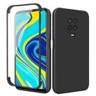 For Xiaomi Redmi Note 9S / Note 9 Pro Imitation Liquid Silicone 360 Full Body Phone Case(Black) - 1