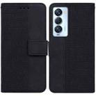 For Tecno Camon 18 Premier Geometric Embossed Leather Phone Case(Black) - 1