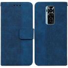 For Tecno Phantom X Geometric Embossed Leather Phone Case(Blue) - 1