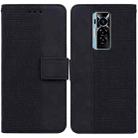For Tecno Phantom X Geometric Embossed Leather Phone Case(Black) - 1