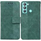 For Tecno Pop 5 LTE BD4 Geometric Embossed Leather Phone Case(Green) - 1