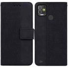 For Tecno Pop 5P Geometric Embossed Leather Phone Case(Black) - 1