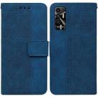 For Tecno Pova 2 Geometric Embossed Leather Phone Case(Blue) - 1