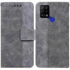 For Tecno Pova LD7 Geometric Embossed Leather Phone Case(Grey) - 1