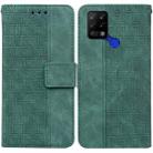 For Tecno Pova LD7 Geometric Embossed Leather Phone Case(Green) - 1