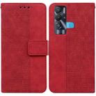 For Tecno Pova Neo LE6 Geometric Embossed Leather Phone Case(Red) - 1