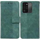 For Tecno Spark Go 2022 / Spark 8C Geometric Embossed Leather Phone Case(Green) - 1