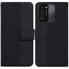 For Tecno Spark Go 2022 / Spark 8C Geometric Embossed Leather Phone Case(Black) - 1