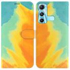 For Infinix Hot 11 X662 Watercolor Pattern Horizontal Flip Leather Phone Case(Autumn Leaf Color) - 1