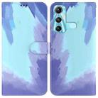 For Infinix Hot 11 X662 Watercolor Pattern Horizontal Flip Leather Phone Case(Winter Snow) - 1
