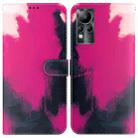 For Infinix Note 11 Watercolor Pattern Horizontal Flip Leather Phone Case(Berry Color) - 1