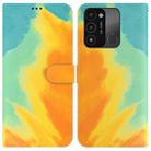 For Tecno Spark Go 2022 / Spark 8C Watercolor Pattern Horizontal Flip Leather Phone Case(Autumn Leaf Color) - 1