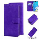 For OPPO A1K/Realme C2 Skin Feel Pure Color Flip Leather Phone Case(Purple) - 1