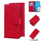 For OPPO A1K/Realme C2 Skin Feel Pure Color Flip Leather Phone Case(Red) - 1