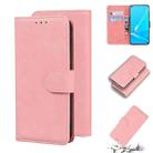 For OPPO A52/A92/A72 Skin Feel Pure Color Flip Leather Phone Case(Pink) - 1