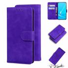 For OPPO A52/A92/A72 Skin Feel Pure Color Flip Leather Phone Case(Purple) - 1