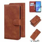 For OPPO A53/A33 Skin Feel Pure Color Flip Leather Phone Case(Brown) - 1