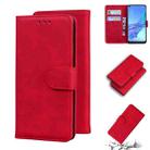 For OPPO A53/A33 Skin Feel Pure Color Flip Leather Phone Case(Red) - 1