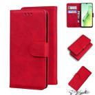 For OPPO A8/A31 2020 Skin Feel Pure Color Flip Leather Phone Case(Red) - 1