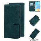 For OPPO A15/A15S Skin Feel Pure Color Flip Leather Phone Case(Green) - 1