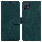 For OPPO A16K Skin Feel Pure Color Flip Leather Phone Case(Green) - 1