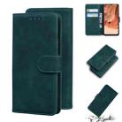 For OPPO A73/F17 Skin Feel Pure Color Flip Leather Phone Case(Green) - 1