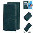 For OPPO A74 4G/F19 4G Skin Feel Pure Color Flip Leather Phone Case(Green) - 1