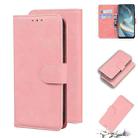 For OPPO A92S/Reno4 Z 5G Skin Feel Pure Color Flip Leather Phone Case(Pink) - 1