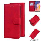 For OPPO A94 4G/F19 Pro/Reno5 F Skin Feel Pure Color Flip Leather Phone Case(Red) - 1