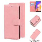 For OPPO A94 5G/F19 Pro+ 5G/Reno5 Z Skin Feel Pure Color Flip Leather Phone Case(Pink) - 1