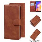For OPPO A94 5G/F19 Pro+ 5G/Reno5 Z Skin Feel Pure Color Flip Leather Phone Case(Brown) - 1