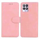 For OPPO Realme 8i Skin Feel Pure Color Flip Leather Phone Case(Pink) - 1