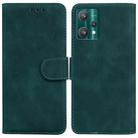 For OPPO Realme 9 Pro Skin Feel Pure Color Flip Leather Phone Case(Green) - 1